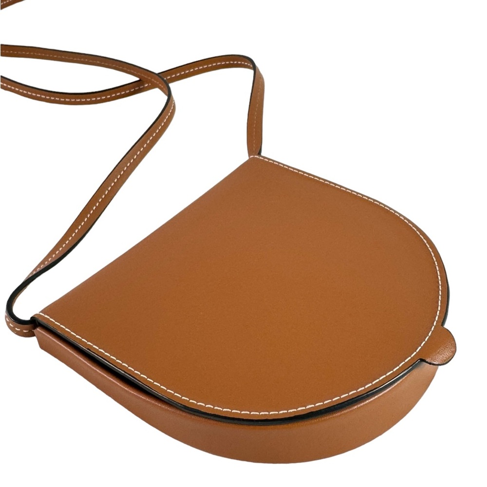LOEWE Tan Leather Mini Heel Crossbody Pouch Bag Made in Spain - Picture 12 of 13